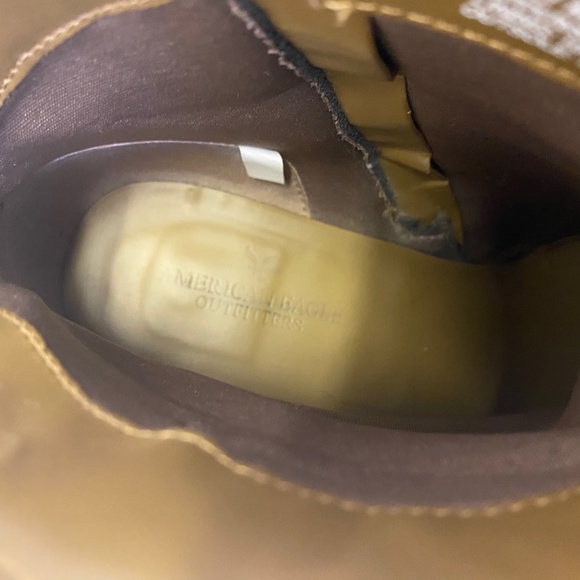 American Eagle Tan Faux Suede Ankle Heeled Booties - Picture 5 of 9